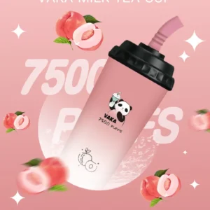 VAKA-7500口奶茶杯 -一次性/拋棄式電子煙-大容量-高續航💖 - 水蜜桃