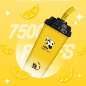 VAKA-7500口奶茶杯 -一次性/拋棄式電子煙-大容量-高續航💖 - 檸檬海鹽