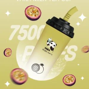 VAKA-7500口奶茶杯 -一次性/拋棄式電子煙-大容量-高續航💖 - 百香果